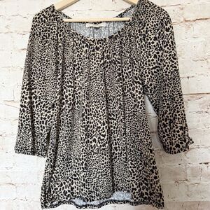 Michael Kors leopard print knit top